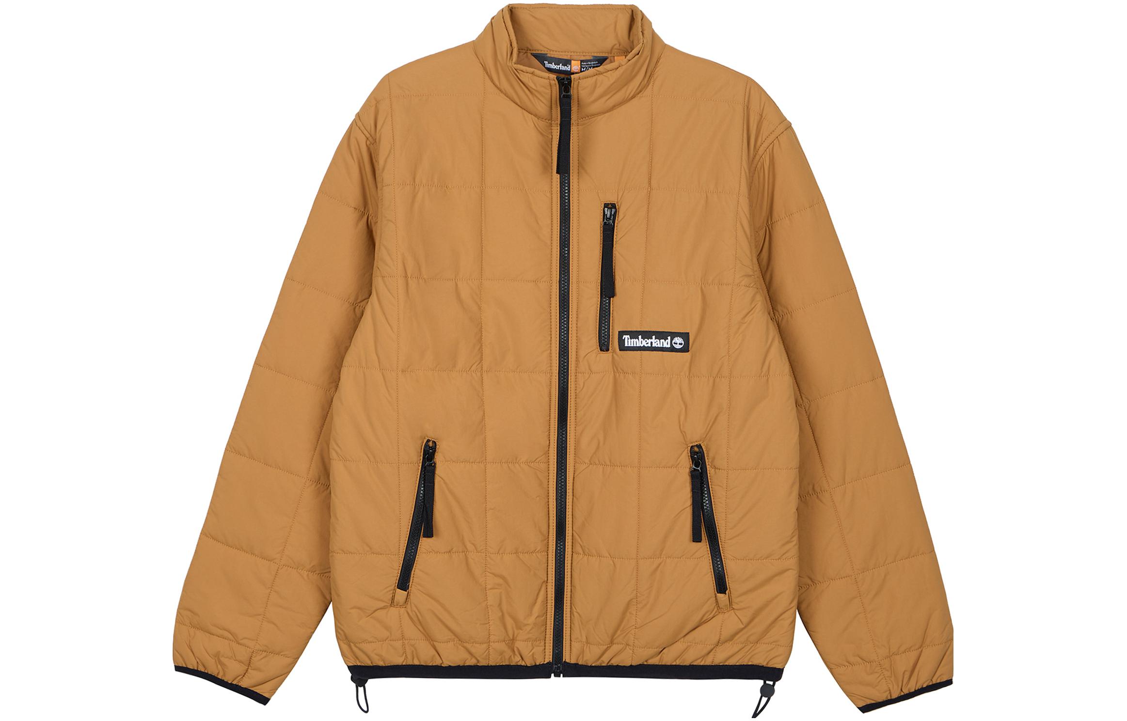 Timberland Logo Casual Stand Collar Zip Jacket Unisex Brown A26ZF-P47 圖 2