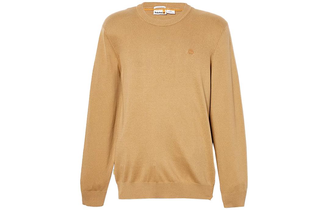 Timberland Logo Crewneck Pullover Sweater Khaki for Men A6DWU-P47