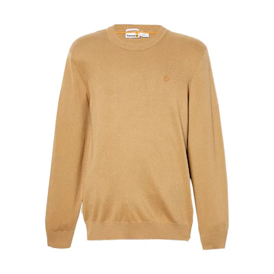 Timberland Logo Crewneck Pullover Sweater Khaki for Men A6DWU-P47