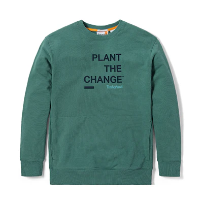 Timberland Logo Crewneck Pullover Sweatshirt Teal Green A62V1-CL6