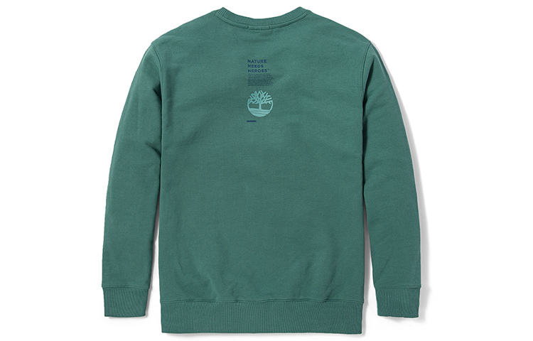 Lookbook Timberland Logo Crewneck Pullover Sweatshirt Teal Green A62V1-CL6