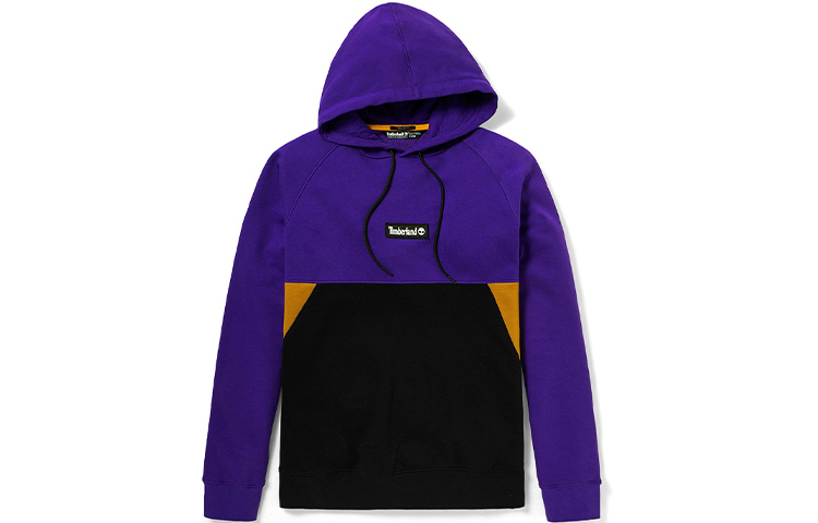 Timberland Logo Embroidered Colorblock Hoodie Navy Blue A22KQ-CD3