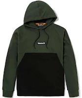 Timberland Logo Embroidered Colorblock Pullover Hoodie LUGGage Green A22KQ-W74 Timberland Logo Embroidered Colorblock Pullover Hoodie LUGGage Green A22KQ-W74