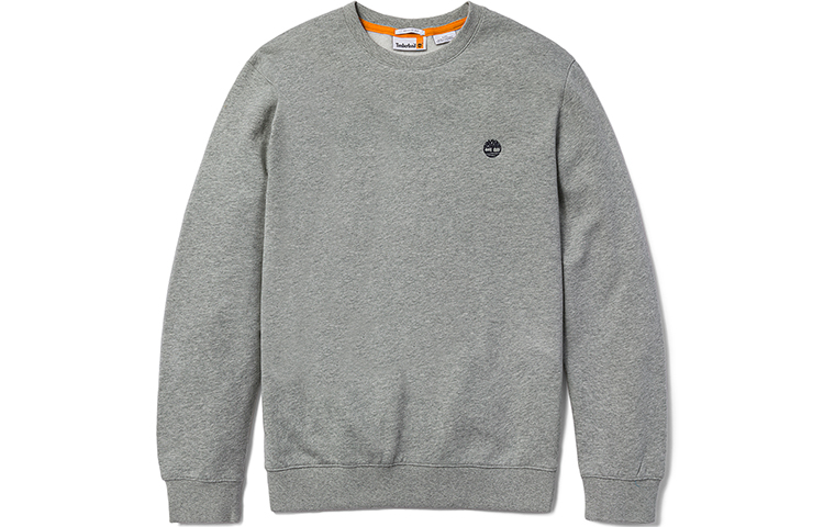 Timberland Logo Embroidered Crewneck Pullover Sweatshirt Light Gray A5SF8-052