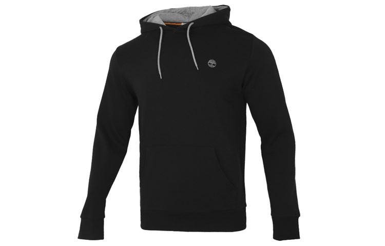 Timberland Logo Embroidered Pullover Hoodie Black A43F2-001