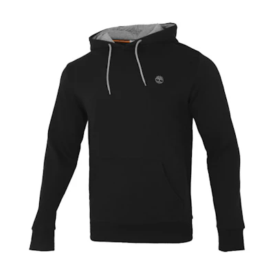 Timberland Logo Embroidered Pullover Hoodie Black A43F2-001