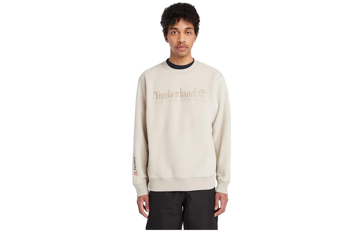 Timberland Logo Fleece Outdoor Sweatshirt Sand Color A2NTZ-CY2