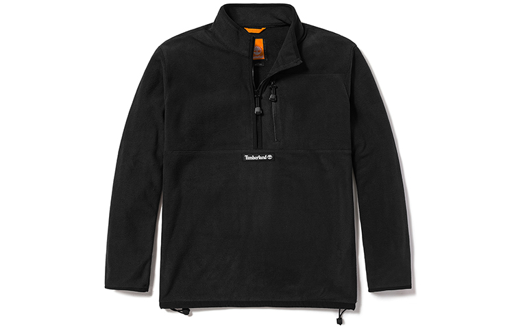 Timberland Logo Fleece Pullover Sweatshirt Unisex Black A6FBF-001