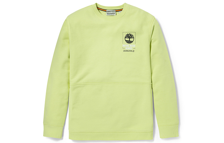 Timberland Logo Green Pullover Sweatshirt Outdoor Casual Wear A24NY-322