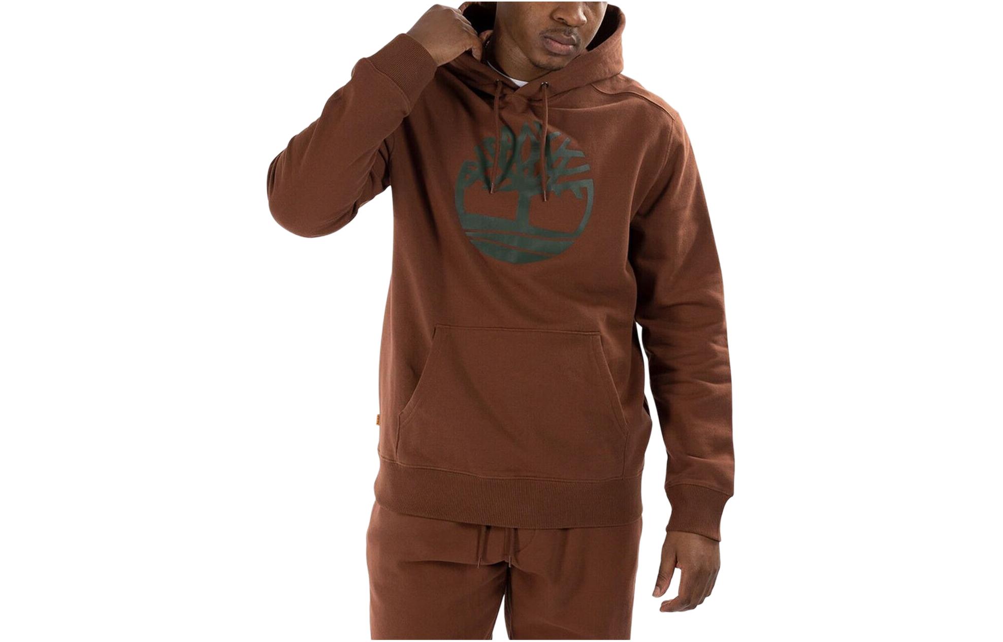 Timberland Logo Hoodie Pullover Brown A2BJH-BE4