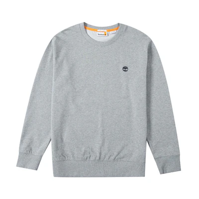 Timberland Logo Minimalist Crewneck Long Sleeve Sweatshirt Men’s Grey A276N-052