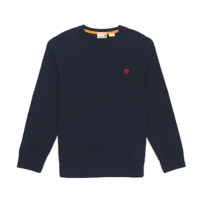 Timberland Logo Navy Blue Crewneck Casual Long Sleeve Sweatshirt A276N-433