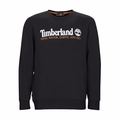 Timberland Logo Print Crewneck Slim Fit Long Sleeve Sweatshirt Men’s Black TB0A27HC-001