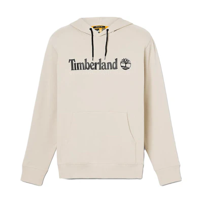 Timberland Logo Print Hoodie Light Grey A27HN-CY2