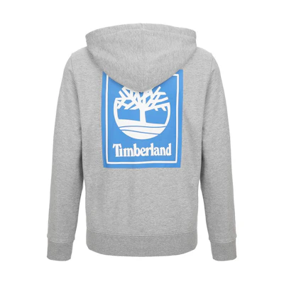 Timberland Logo Print Hoodie Unisex Gray Long Sleeve A1O9J-052