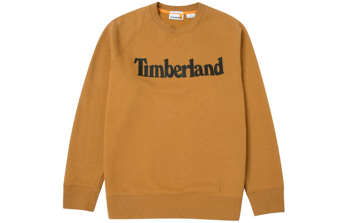Timberland Logo Print Oversized Outdoor Long Sleeve Sweatshirt Wheat Mens A2JSV-P47