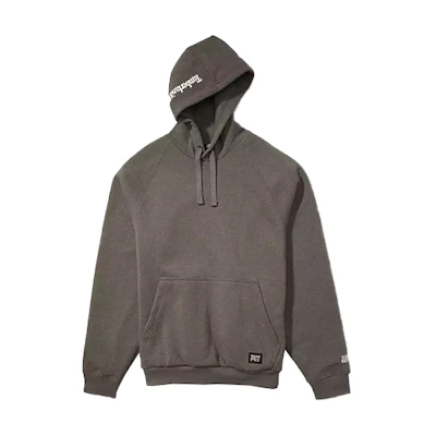 Timberland Logo Print Pullover Hoodie with Large Pocket Men’s Dark Gray A55QS-AB0