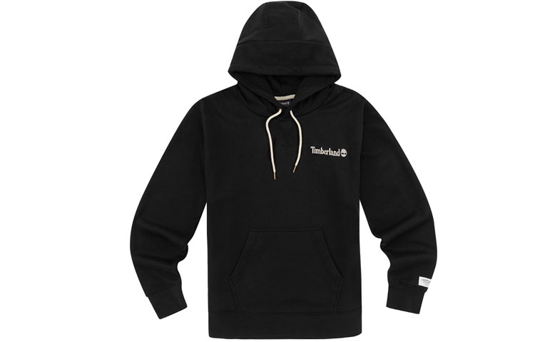 Timberland Logo Printed Black Pullover Hoodie A1NA8-001