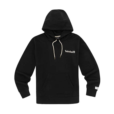 Timberland Logo Printed Black Pullover Hoodie A1NA8-001