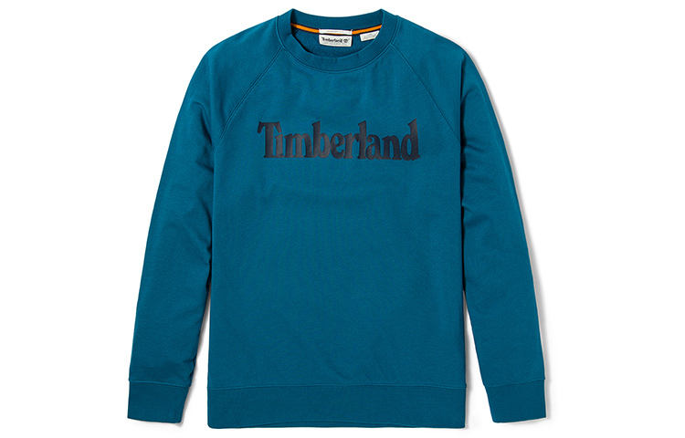 Timberland Logo Printed Crewneck Sweatshirt Lyon Blue Casual Wear A43SR-G94