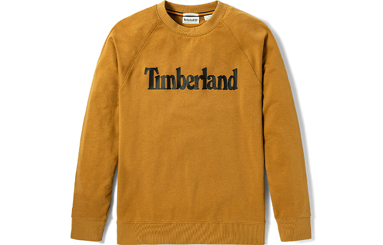 Timberland Logo Printed Crewneck Sweatshirt Wheat Color - Casual Wear A43SRP47
