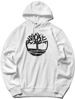 Timberland Logo Printed Knit Hoodie White A28HZ-P54 Timberland Logo Printed Knit Hoodie White A28HZ-P54