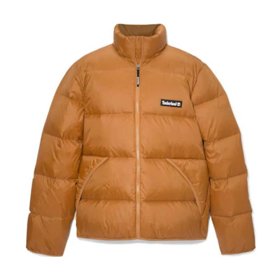 Timberland Logo Printed Stand Collar Zip Jacket Unisex - Wheat Color TB0A5Z16P-471