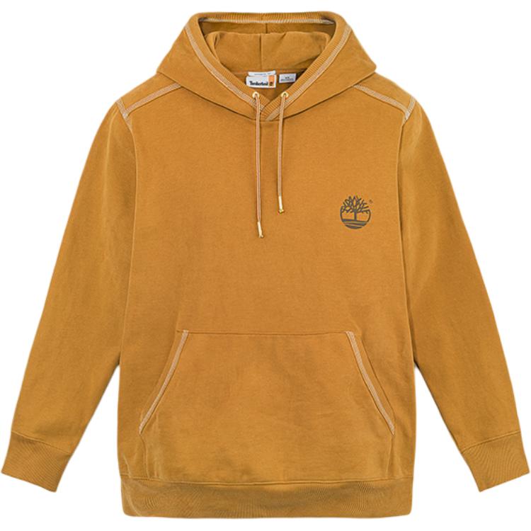 Timberland Logo Pullover Hoodie Wheat Color Outdoor Casual Sweatshirt A694Q-P47