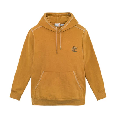 Timberland Logo Pullover Hoodie Wheat Color Outdoor Casual Sweatshirt A694Q-P47
