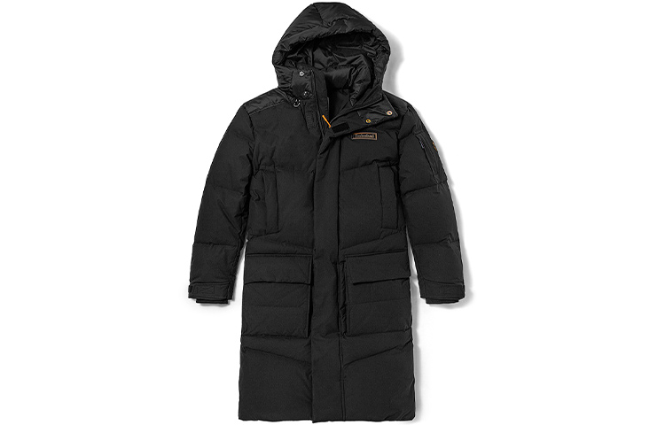 Timberland Long Down Jacket with Hood Winter Coat Black A2G36-001