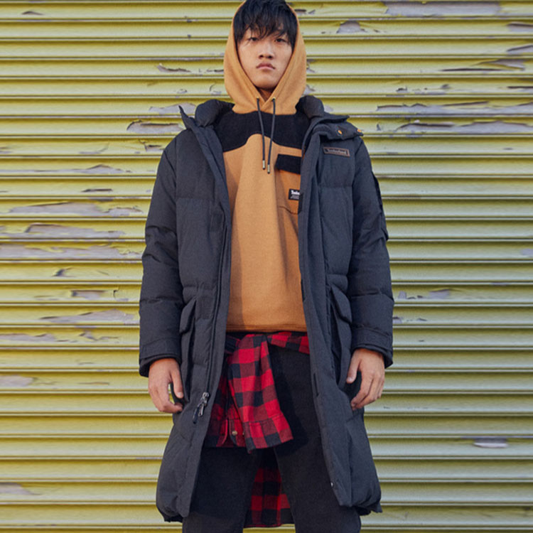 Purchase Timberland Long Down Jacket with Hood Winter Coat Black A2G36-001