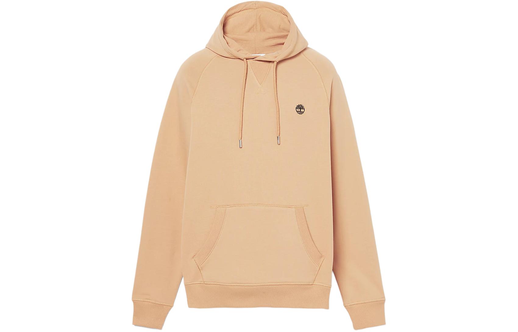 Timberland Loopback Solid Logo Hoodie Men’s Light Khaki Pullover A5U7Q-EH3