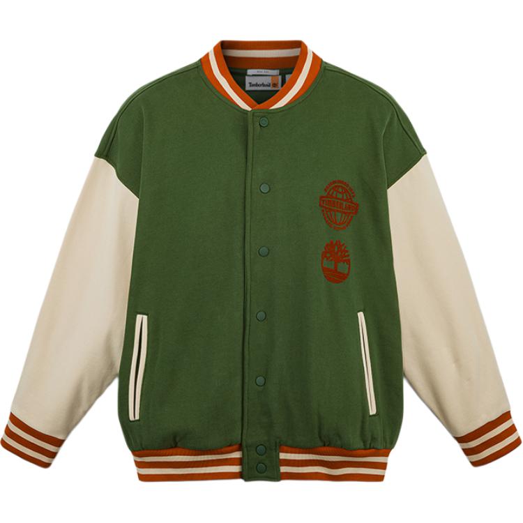 Timberland Loose Fit Logo Design Casual Long Sleeve Jacket Forest Green Unisex A43M5-EIN