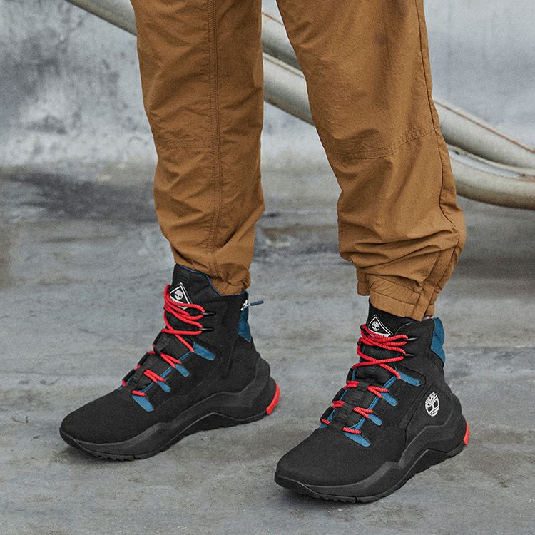 Sizing Timberland Madbury Stivale Impermeabile con Zip Laterale ''Nero Nubuck Blu'' A2GZVW