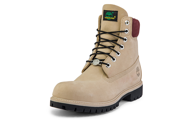 Timberland 6 Inch PRM Waterproof Boots 'Beige Nubuck with Burgundy Collar' 圖 3