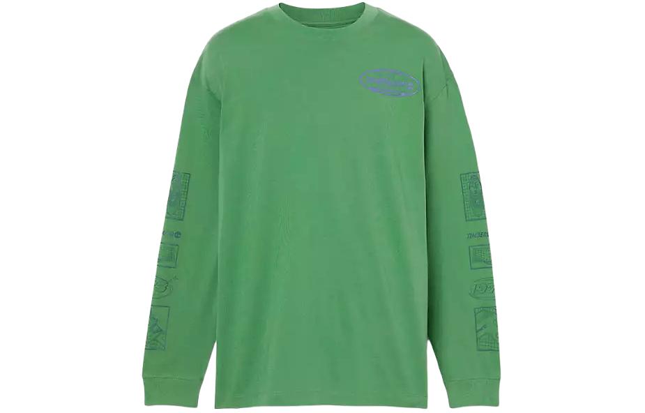 Timberland Mixed Logo Green Long Sleeve Graphic Crewneck Sweatshirt Unisex A5RHE-380