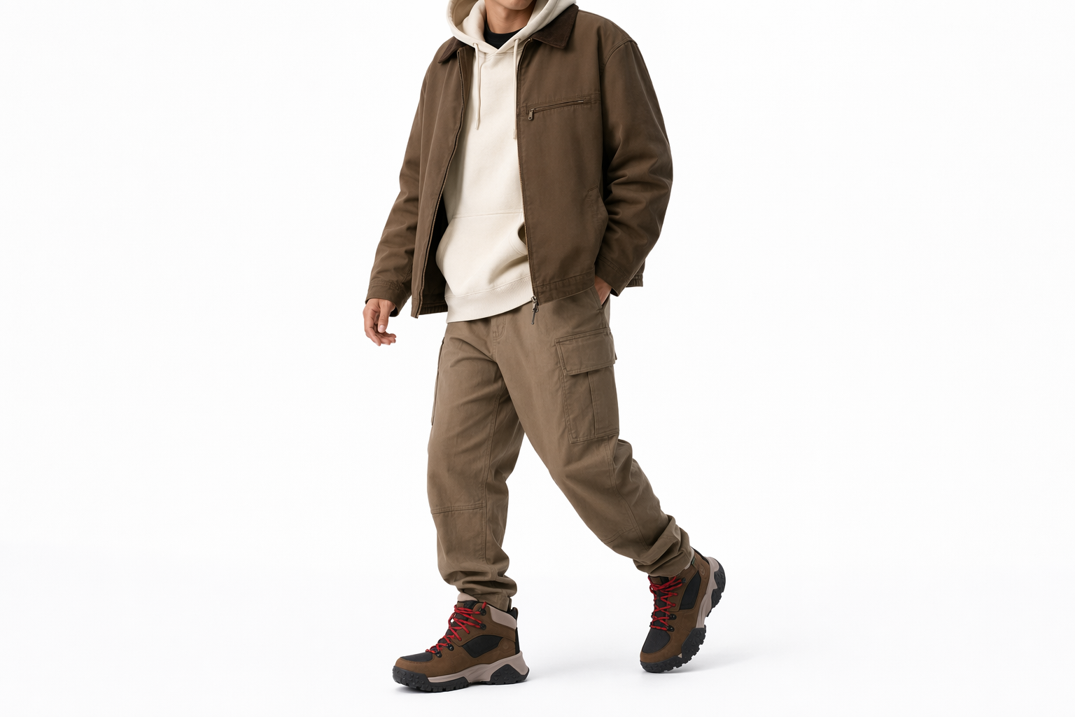 Order Timberland Motion Scramble Mid Impermeable 'Nobuk Marrón Oscuro' TB0A68BZ-W07