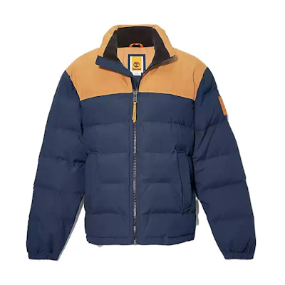 Timberland Mount Welch Blue Colorblock Puffer Jacket for Men A22XB-W76