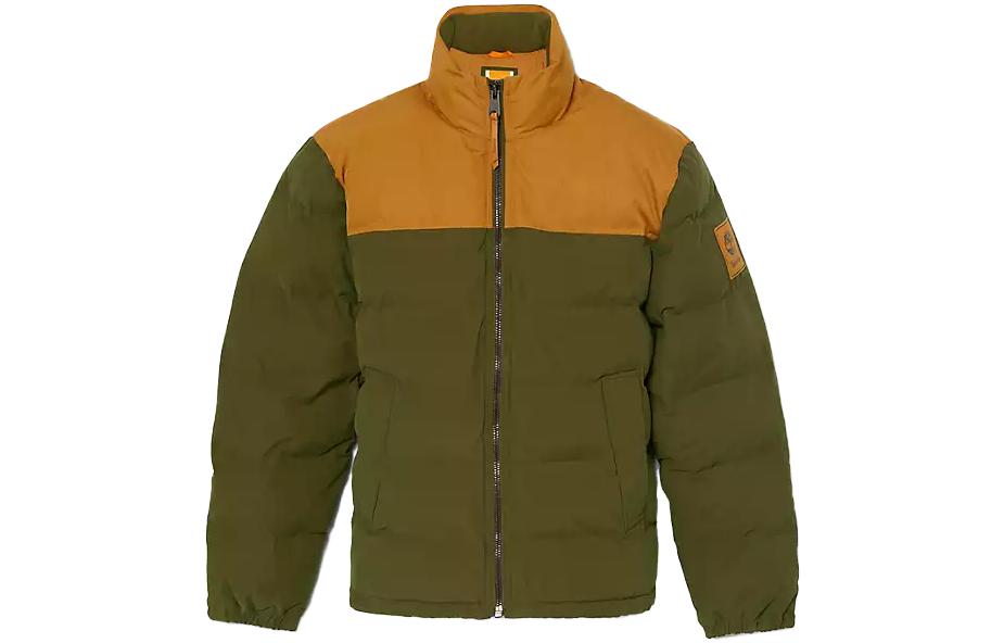 Timberland Mount Welch Olive Puffer Jacket with Logo Print for Men A22XB-EB6