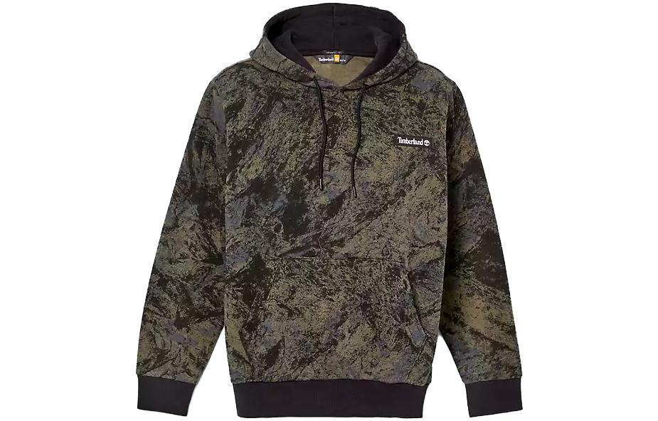 Timberland Mountain Camo Hoodie Unisex Loose Fit Green Camouflage Sweatshirt A6K7W-DX0