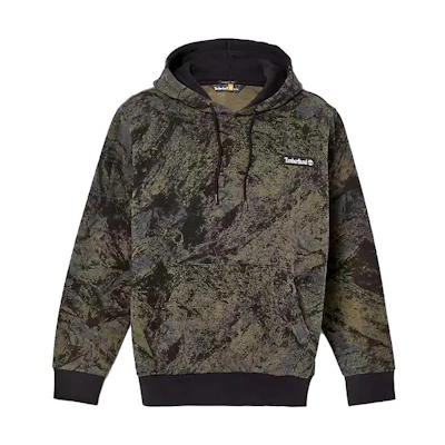 Timberland Mountain Camo Hoodie Unisex Loose Fit Green Camouflage Sweatshirt A6K7W-DX0