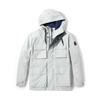 Timberland Multi-Pocket Outdoor Utility Hooded Jacket for Men - White A29QZ-Y22
