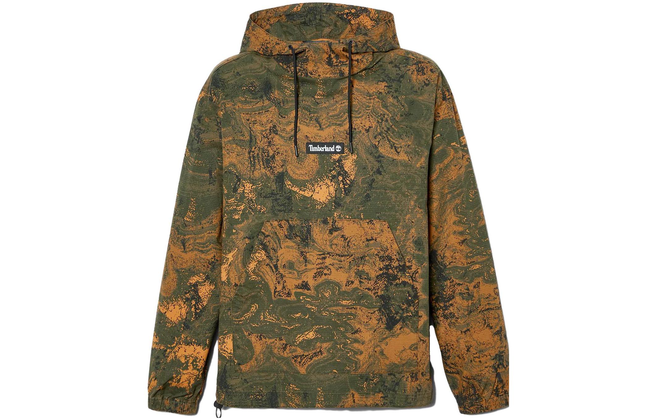 Timberland Multicolor Print Hoodie Unisex Brown Green A66VS-DK3