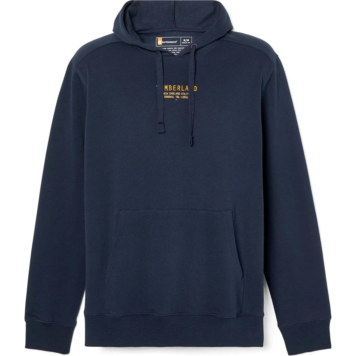 Timberland Navy Blue Pullover Hoodie with Logo Graphics TB0A6FQZ-433