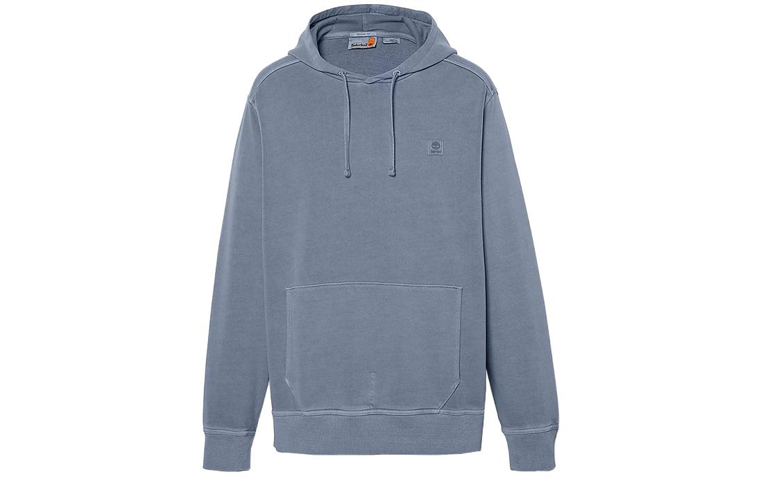 Timberland Navy Blue Pullover Hoodie with Solid Logo Design A5U9K-433