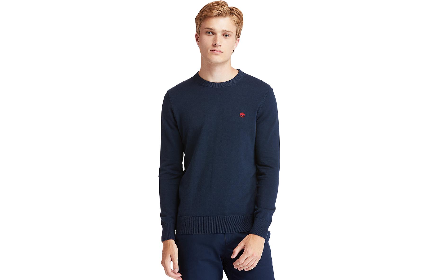 Timberland Navy Logo Crewneck Sweatshirt A2BMM-433