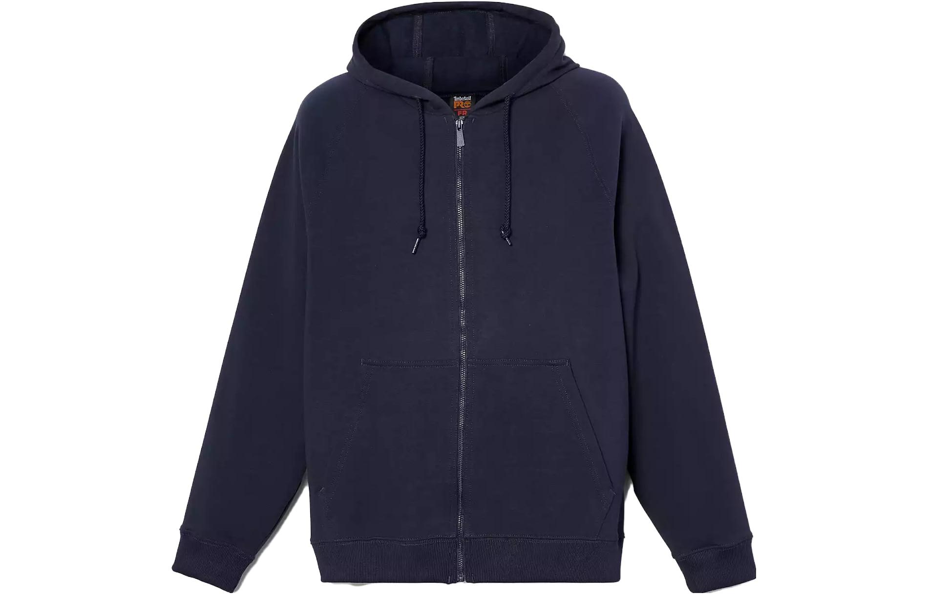 Timberland Navy Multi-Pocket Hooded Jacket with Logo Print A1VAK-410