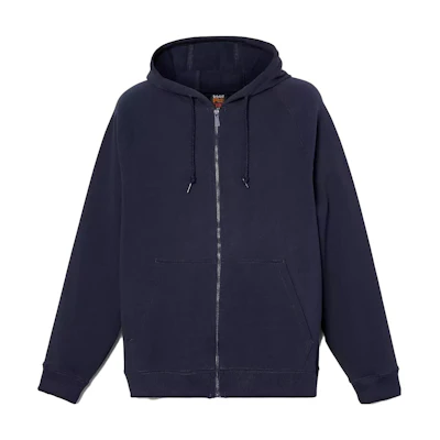 Timberland Navy Multi-Pocket Hooded Jacket with Logo Print A1VAK-410