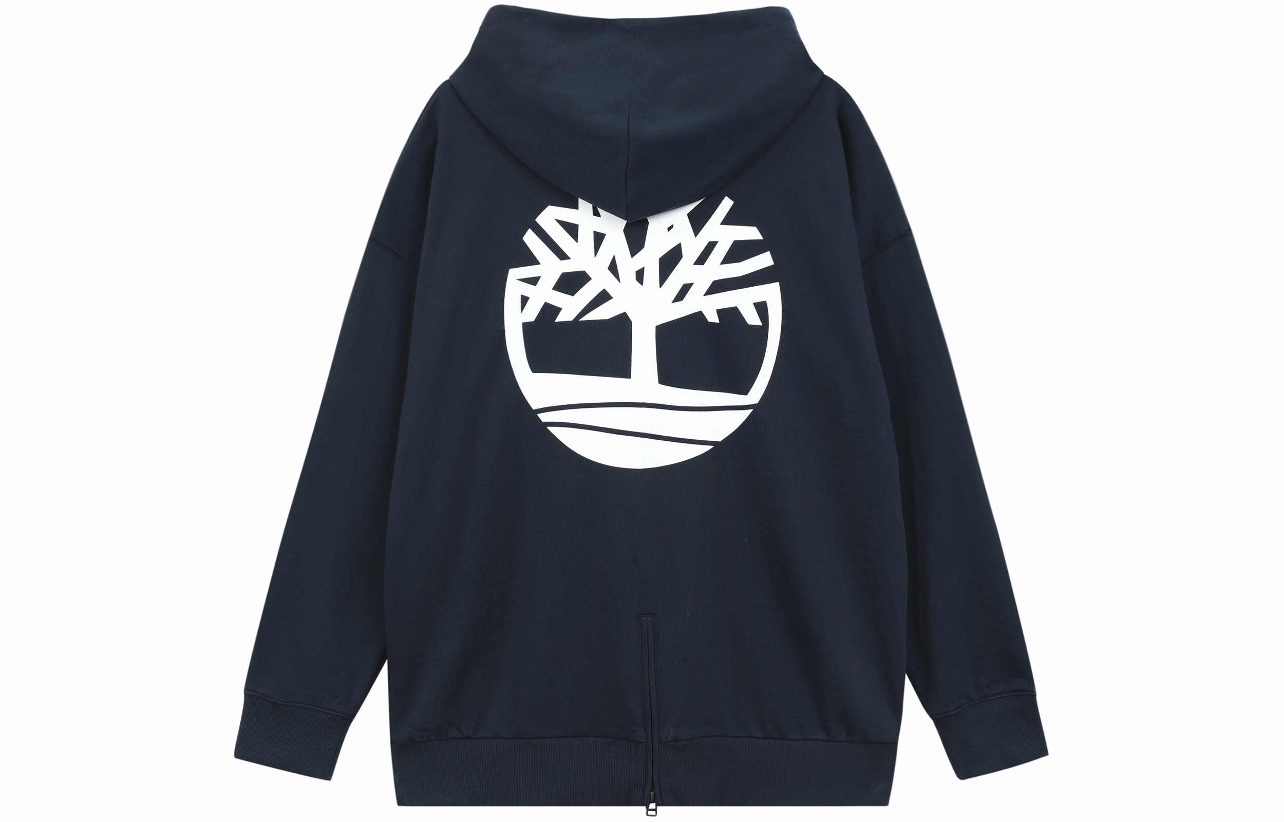 Timberland Navy Pullover Hoodie with Back Logo Print A5PVA-433