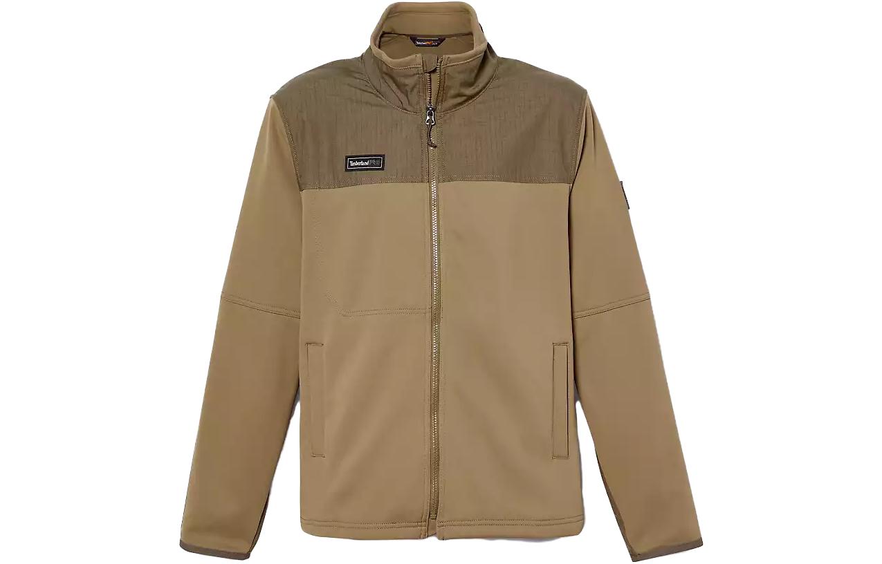 Timberland Olive Block Patch Stand Collar Long-Sleeve Jacket A644N-360